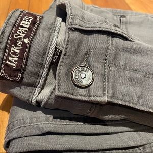 Jack of Spades Joker Slim Stretch Men’s Jean (Grey)